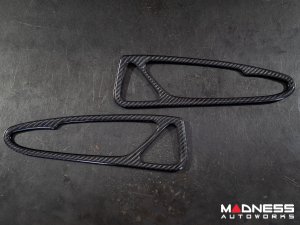 Alfa Romeo Stelvio Interior Door Handle Trim Kit - Carbon Fiber - Pre '20 models - Feroce Carbon